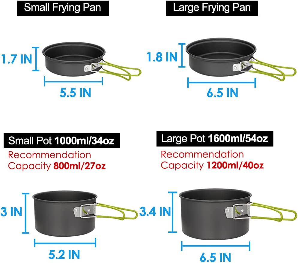Outdoor cooking pot camping ut - Camping Cooking Set For 4 recensione e prezzo