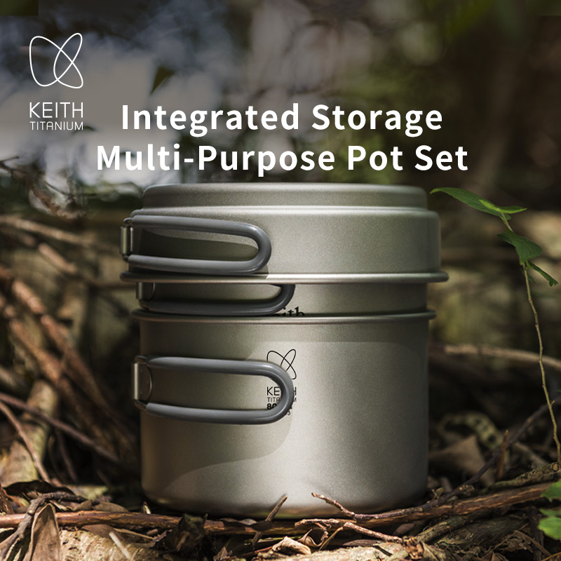 Keith  3-Piece Titanium Cook S - Nesting Camping Cooking Set recensione e prezzo