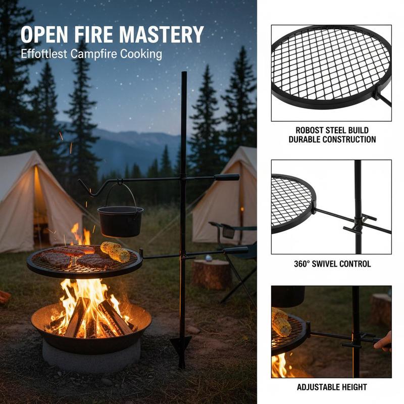 Rotating Cooking Grate 24x24 I - Camping Cooking Open Fire recensione e prezzo