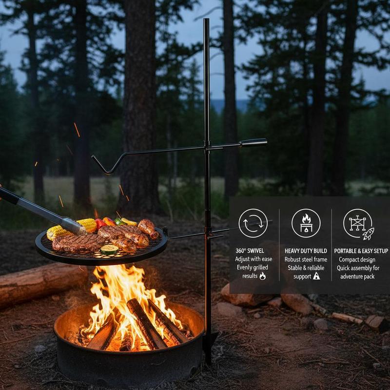 Rotating Cooking Grate 24x24 I - Camping Cooking Open Fire recensione e prezzo