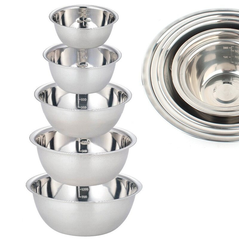 5pcs/set Stainless Steel Mixin - Nesting Camping Cooking Set recensione e prezzo