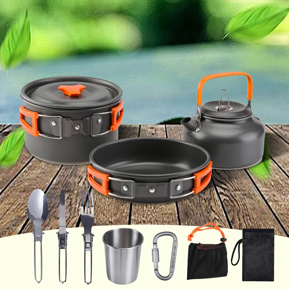 Camping Cookware Kit Kettle Po - Camping Hiking Cooking recensione e prezzo