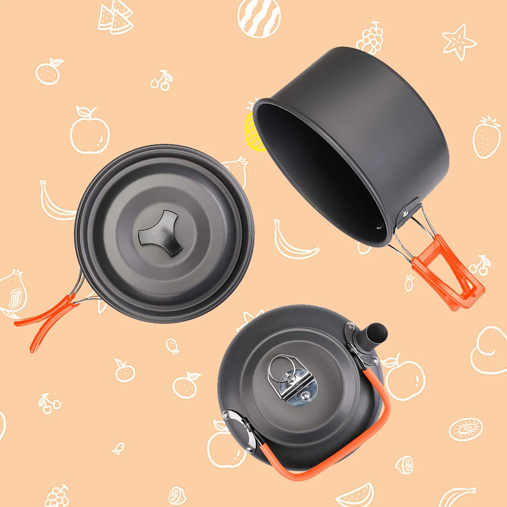 Camping Cookware Kit Kettle Po - Camping Hiking Cooking recensione e prezzo
