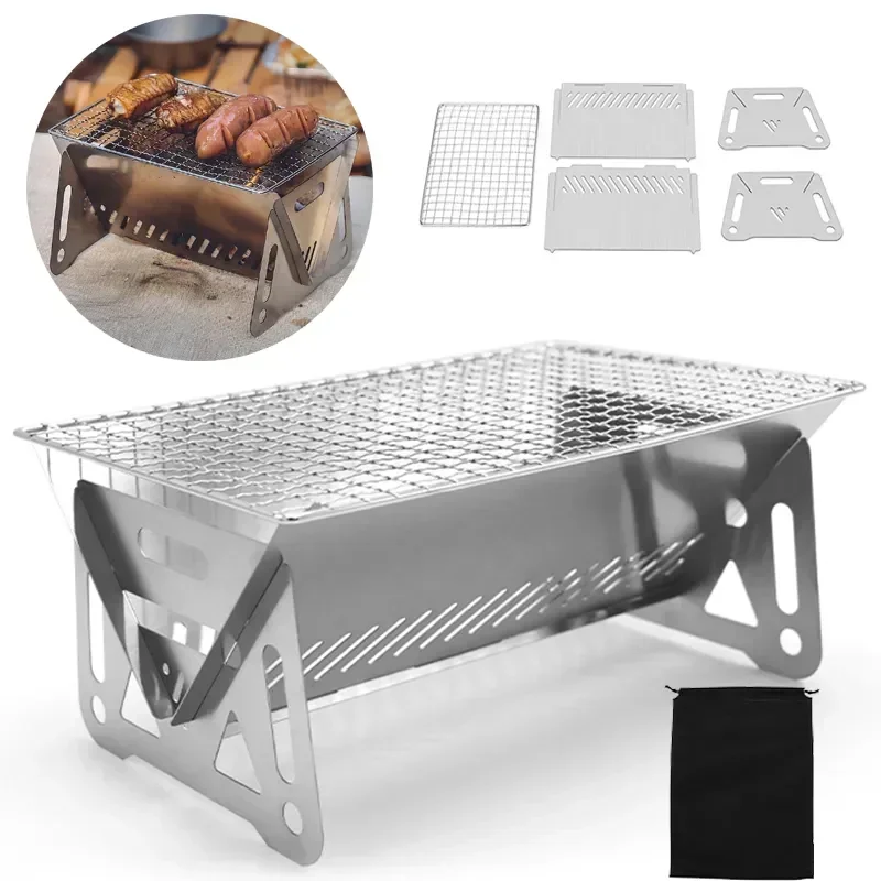 Portable Folding Barbecue Gril - Camping Cooking Open Fire recensione e prezzo