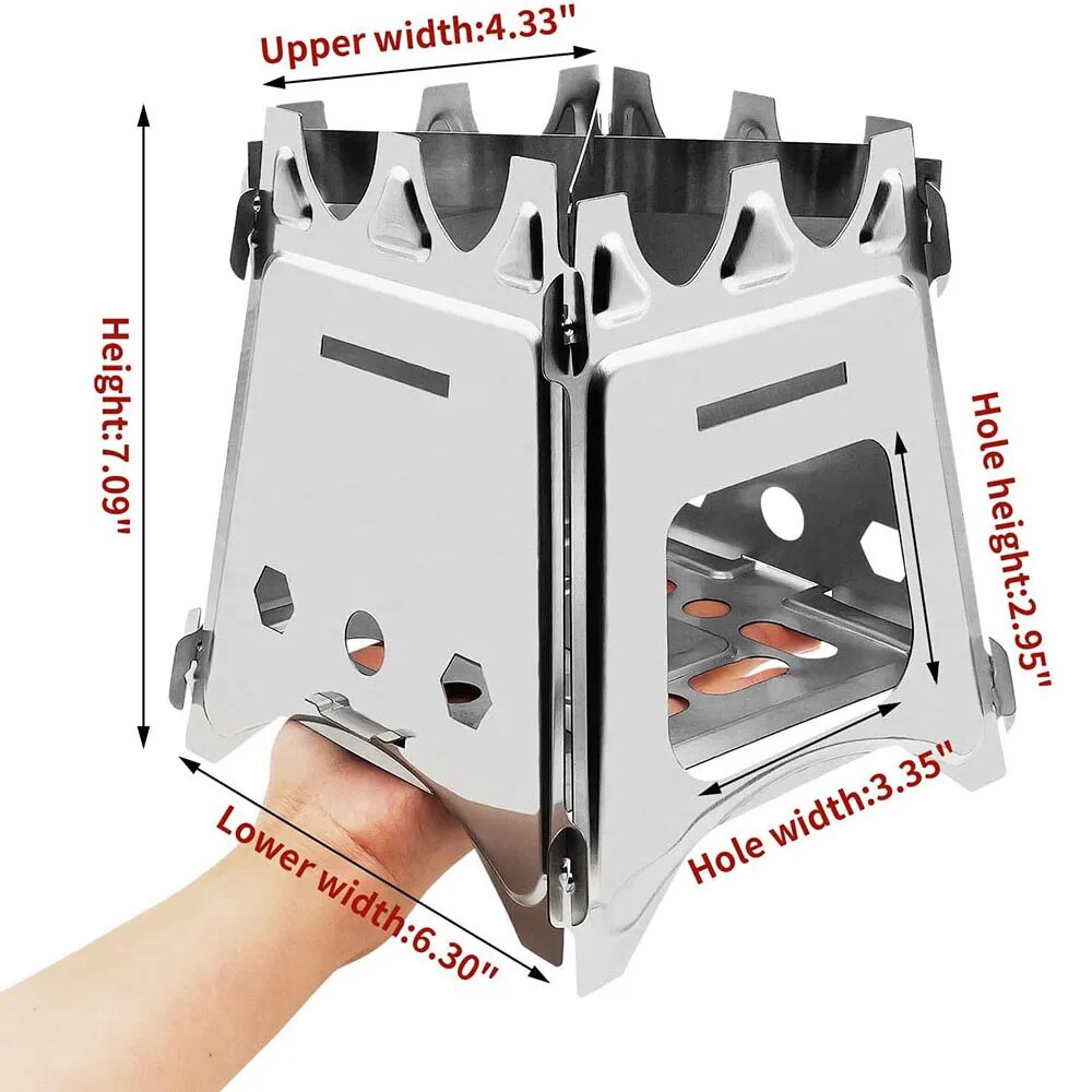 Portable Camping Wood Stove wi - Camping Cooking Open Fire recensione e prezzo